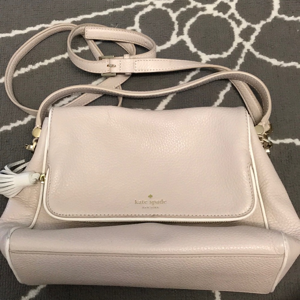 Cream Kate Spade handbag